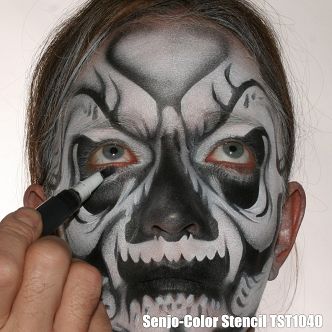 Airbrush Szablon do twarzy A4 - Totenkopf 3