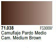 Farba Vallejo Model Air 71038 Camo. Medium Brown 17ml