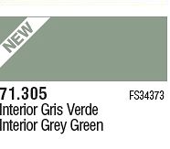 Farba Vallejo Model Air 71305 INT. Grey Green 17ml