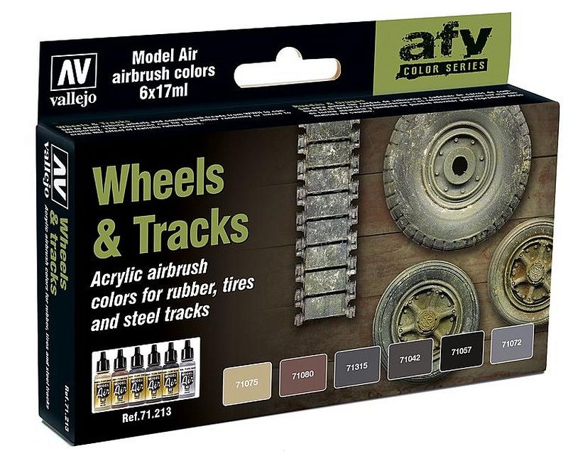 Farby Vallejo Zestaw 71213 Wheels and Tracks (6x17ml)