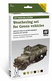 Farby Vallejo Zestaw 78406 Weathering for Green vehicles