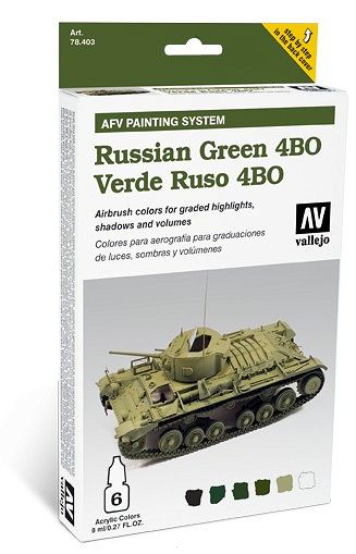 Farby Vallejo Zestaw 78403 AFV Russian Green 4BO